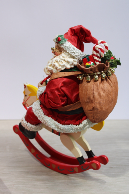 photo of 90s vintage Clothtique Possible Dreams Santa's Rocking Horse figurine in box  #5