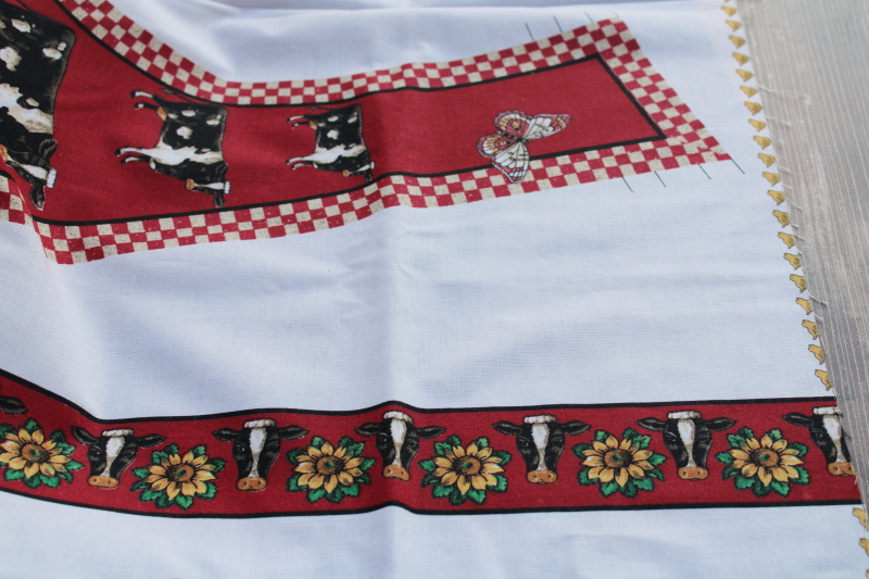 photo of 90s vintage Concord fabric print cotton panels for cut and sew vests American Homestead country girl retro #6