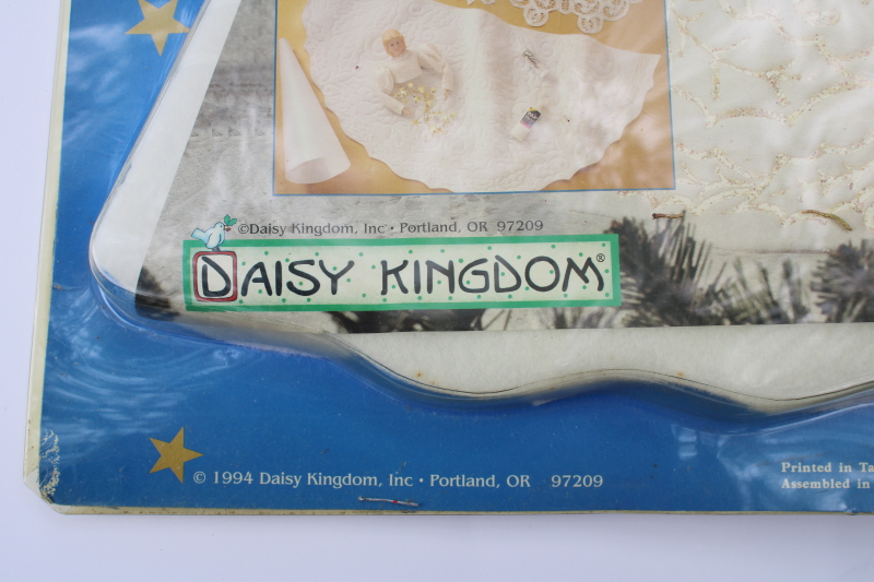 photo of 90s vintage Daisy Kingdom china doll kit sealed huge angel Christmas tree topper to decorate #3