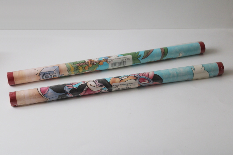 photo of 90s vintage Disney wallpaper border sealed, Minnie Mickey Mouse Donald Duck #1