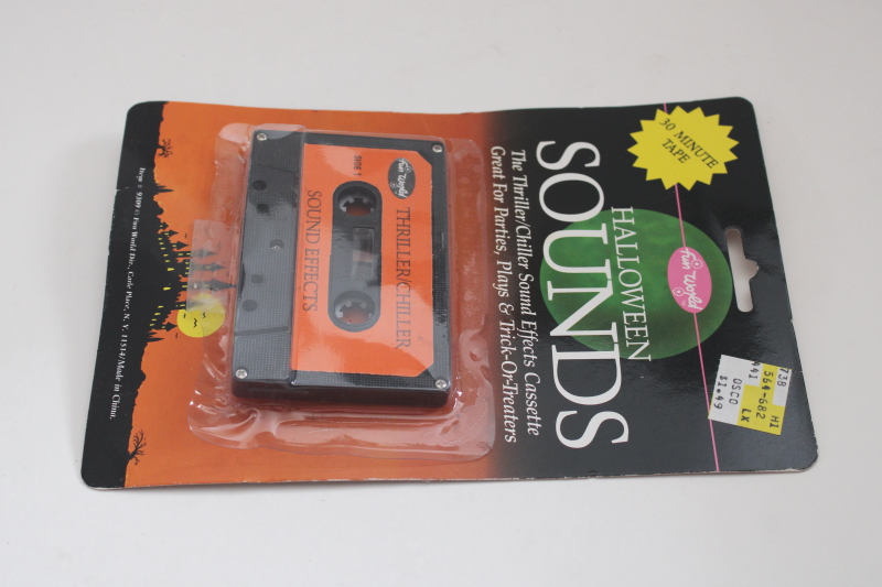photo of 90s vintage Halloween spooky sounds cassette tape in original package  #3