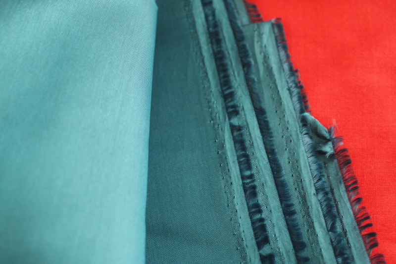 photo of 90s vintage Thai silk fabric lot, unused yardage in original packages, jewel colors & black  #3