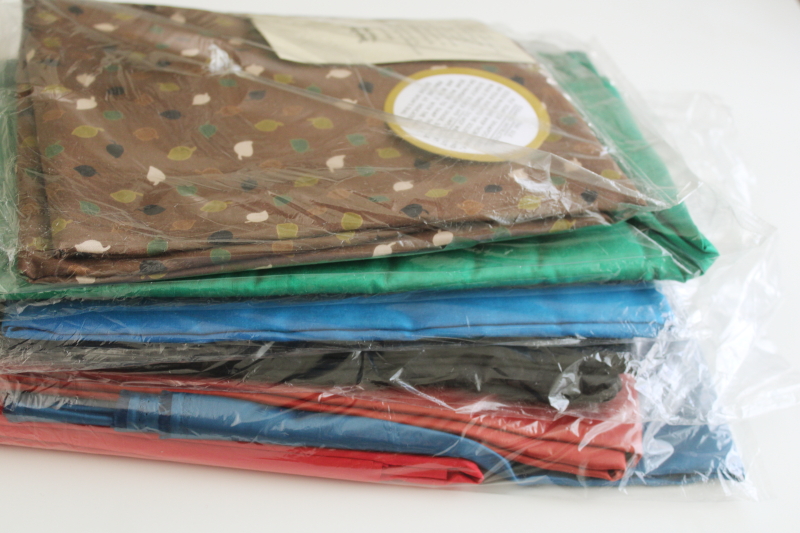 photo of 90s vintage Thai silk fabric lot, unused yardage in original packages, jewel colors & black  #8