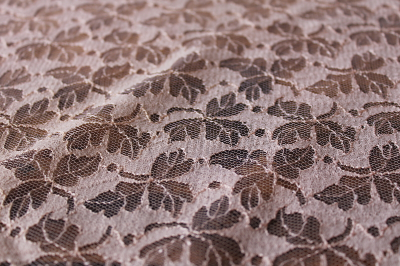 photo of 90s vintage blush pink lace tablecloth for round table cover or cottagecore window curtain valance #5