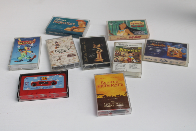 photo of 90s vintage cassette tapes lot Toy Story & Disney songs original movie soundtracks #1