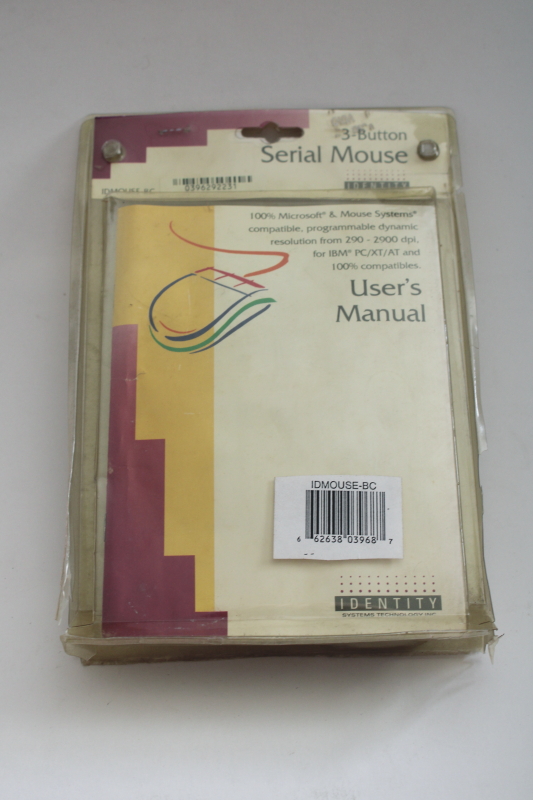 photo of 90s vintage computer mouse, three button wired mouse serial port connector  #5