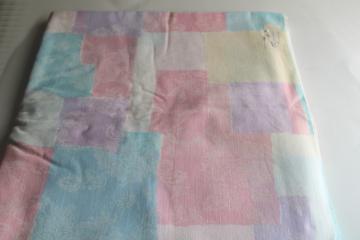 90s vintage cotton fabric, retro fashion grandmacore pastel patchwork blocks print floral 