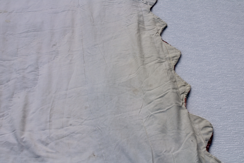 photo of 90s vintage cotton quilt bedspread queen size patchwork starburst green pink wine florals  #4