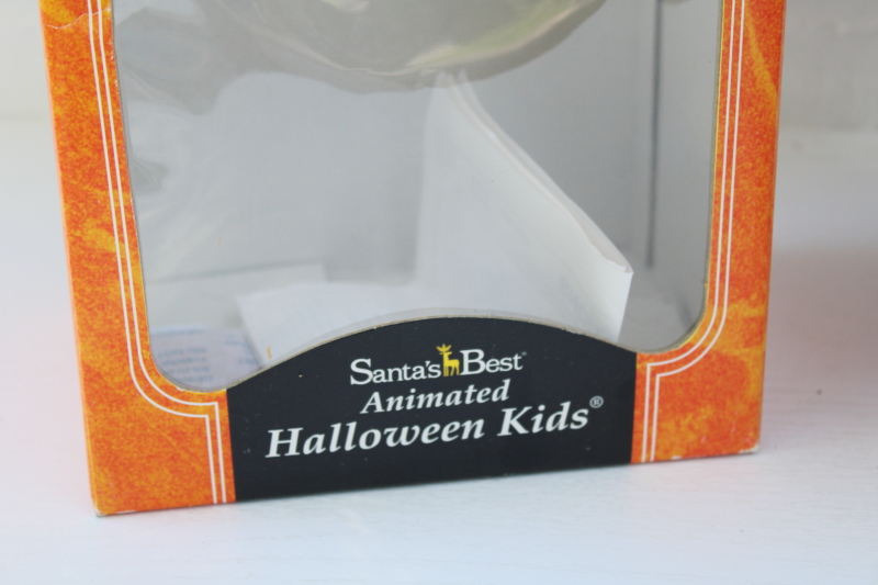 photo of 90s vintage creepy Halloween Kids scarecrow doll, animated animatronic moving figure Santas Best box #2