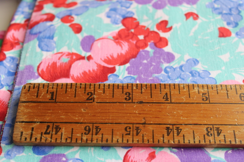 photo of 90s vintage fabric lot, colorful tropical prints, all medium heavy weight cotton fabric 58 wide  #7