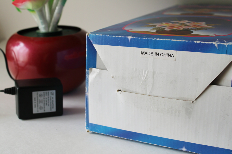 photo of 90s vintage fiberoptic color change light, mod zen flowers working TV lamp mood light  #4