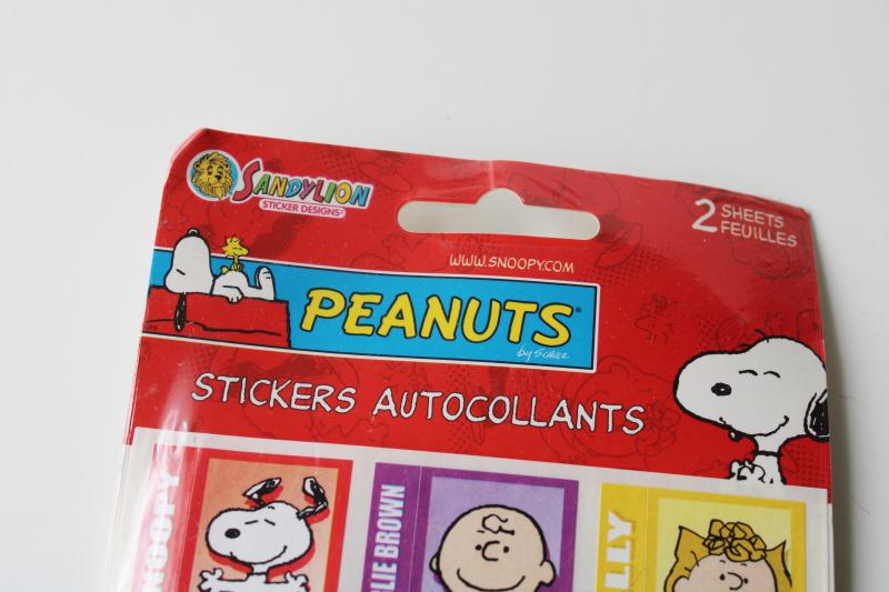 photo of 90s vintage sealed SandyLion stickers Peanuts gang characters Snoopy Charlie Brown #2