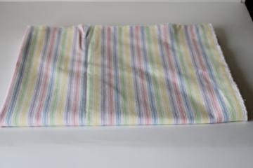 catalog photo of 90s vintage soft thick cotton broadcloth candy stripe pastel colors on white 