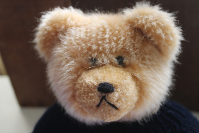 photo of 90s vintage teddy bear with knitted sweaters every month of the year, holiday seasonal decorations  #10