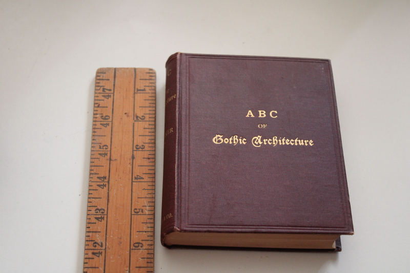 photo of ABC of Gothic Architecture, antique book 1880s vintage illustrated w/ engravings of historic buildings #1