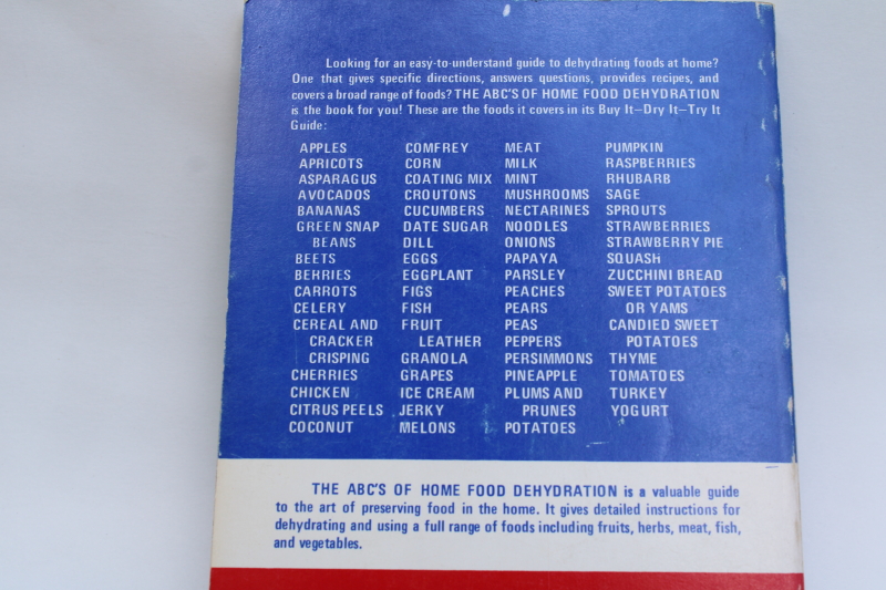 photo of ABCs of Home Food Dehydration, prepper's guide to preserving almost anything, vintage cookbook  #2