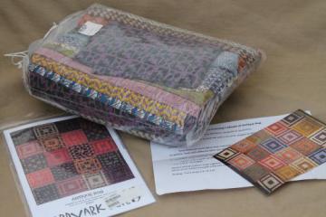 catalog photo of Aardvark Quilts patchwork quilt kit fabric & pattern for antique rug quilt