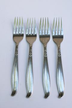 catalog photo of Acsons stainless flatware Dignity pattern dinner forks MCM vintage Japan 