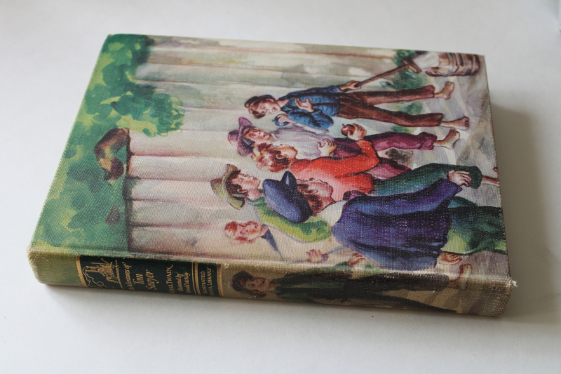 photo of Adventures of Tom Sawyer book w/ picture cover vintage Grosset & Dunlap Illustrated Junior Library #1