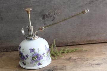 catalog photo of African violet house plant mister sprayer atomizer, vintage Rubel - Japan china