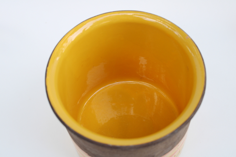 photo of Aldo Londi Italy mod vintage ceramic planter pot, numbered Rosenthal Netter label, MCM Italian pottery  #2