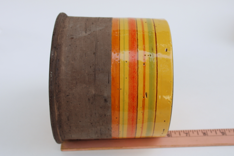photo of Aldo Londi Italy mod vintage ceramic planter pot, numbered Rosenthal Netter label, MCM Italian pottery  #5