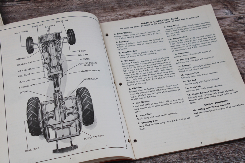 photo of Allis Chalmers Model B farm tractor vintage manual operation, maintenance, repair instructions #3