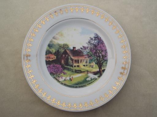 photo of American Historic Society Currier & Ives seasons collector's plates set #2