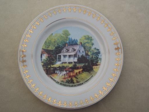 photo of American Historic Society Currier & Ives seasons collector's plates set #3