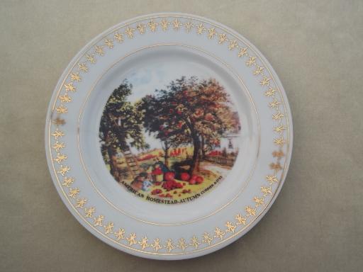 photo of American Historic Society Currier & Ives seasons collector's plates set #4