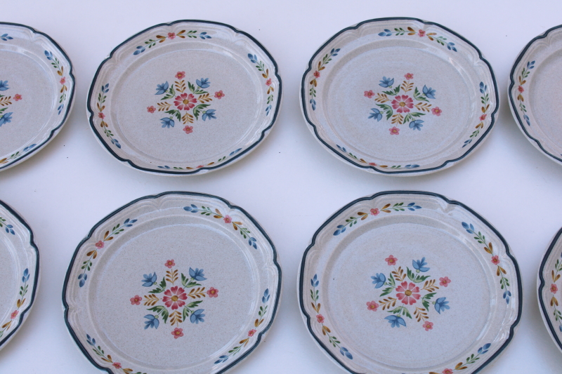 photo of American Patchwork Heritage International stoneware salad plates set of 8 1980s vintage #2