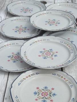 catalog photo of American Patchwork dinner plates, International Heritage stoneware Japan 