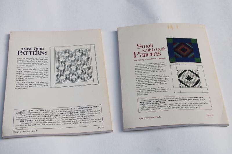 photo of Amish quilts & small quilt patterns w/ full size templates, stitching designs #5