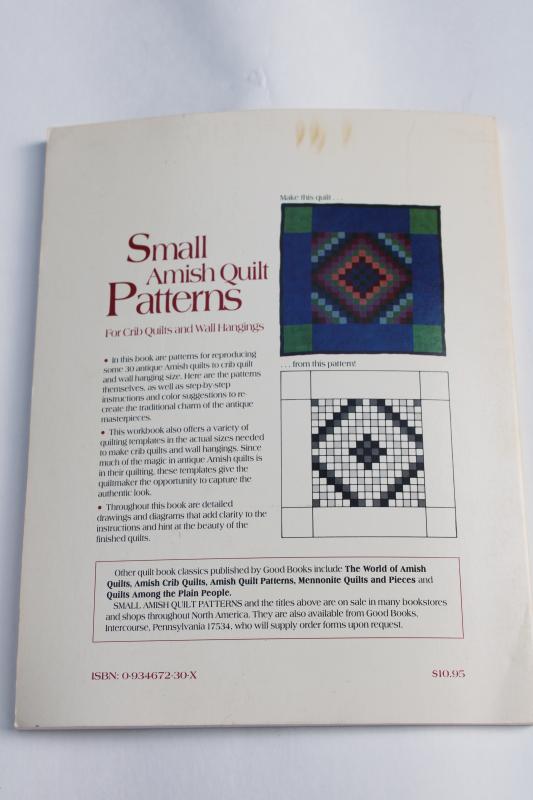 photo of Amish quilts & small quilt patterns w/ full size templates, stitching designs #7