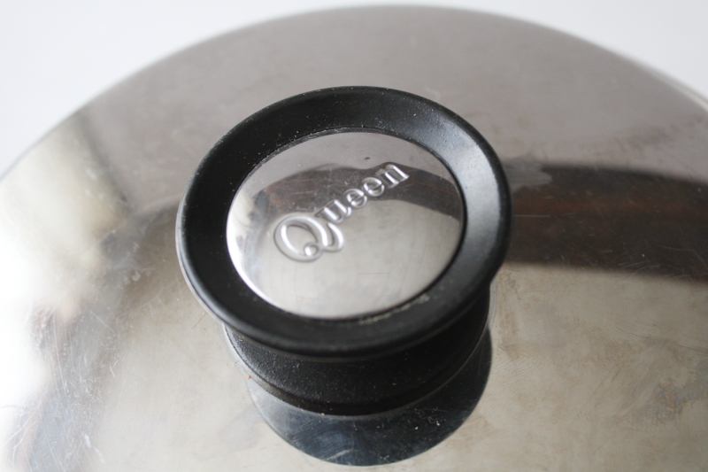 photo of Amway Queen 1 1/2 qt saucepan w/ lid, 18/8 three ply stainless steel pan, vintage made in USA  #2