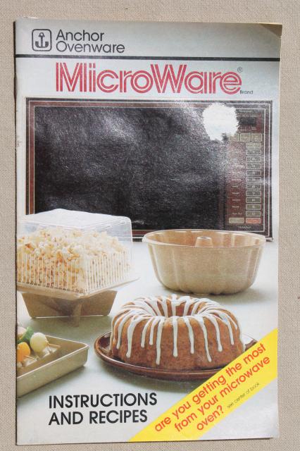 photo of Anchor Hocking AnchorWare microwave cookware plastic Microware instructions & recipes #1