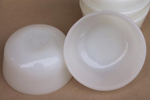 photo of Anchor Hocking Fire King oven proof milk glass baking dishes or custard cups  #4