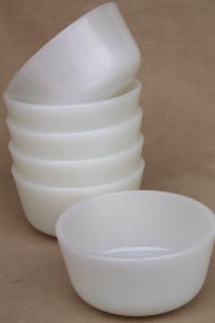 catalog photo of Anchor Hocking Fire King oven proof milk glass baking dishes or custard cups 