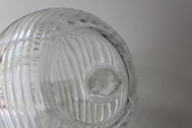 photo of Anchor Hocking Manhattan crystal clear glass small pitcher, round ball tilt jug shape #5