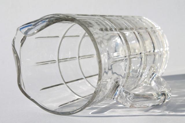 photo of Anchor Hocking Tartan crystal clear glass pitcher, new old stock unused #6