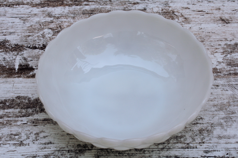 photo of Anchor Hocking bubble pattern milk glass snack bowl, mid century mod vintage #2