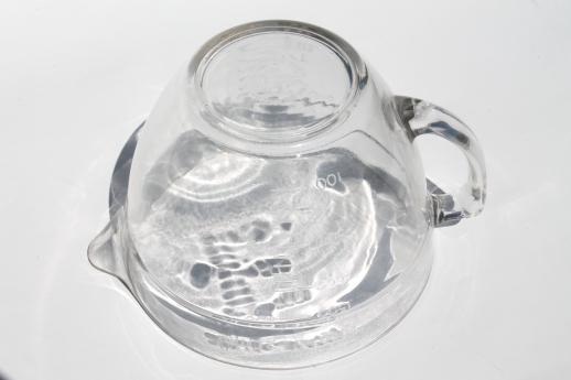 photo of Anchor Hocking microwave safe clear glass measuring pitcher, spouted batter bowl #4