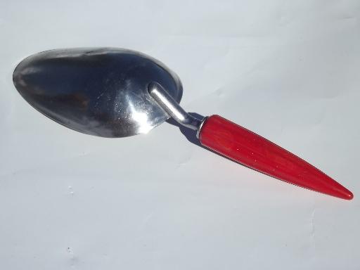 photo of Androck measuring cup scoop for kitchen canister / hoosier, red bakelite #2