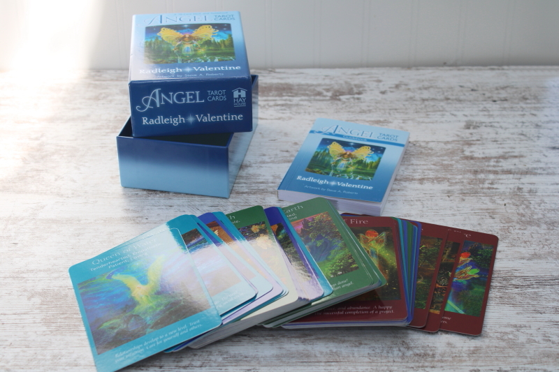 photo of Angel Tarot cards complete decks w/ booklet, illustrated with mystical magic creatures and angels #1