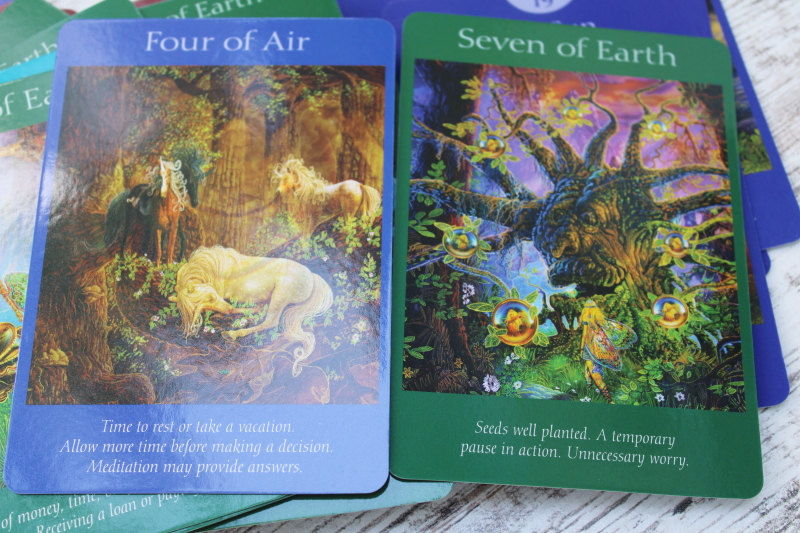 photo of Angel Tarot cards complete decks w/ booklet, illustrated with mystical magic creatures and angels #5