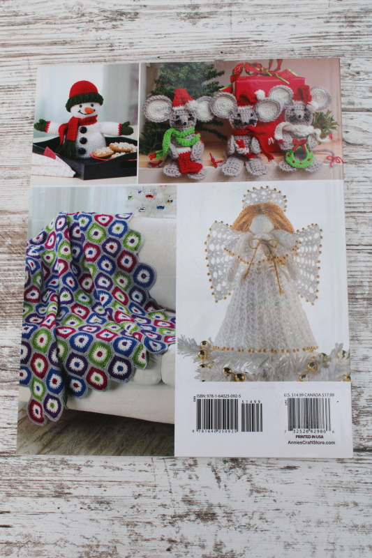 photo of Annie's Attic Christmas Crochet booklet, patterns for crocheted ornaments, tabletop trees, afghans  #2