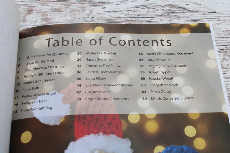 photo of Annie's Attic Christmas Crochet booklet, patterns for crocheted ornaments, tabletop trees, afghans  #3
