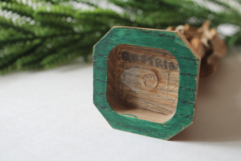 photo of Anri style hand carved wood Madonna figure, beautiful vintage Mary statue marked Austria #5