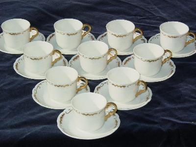 photo of Antique china demitasse set for 10 #1