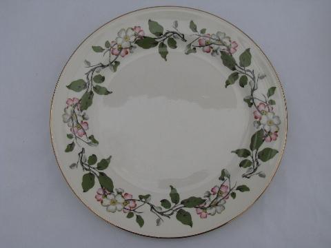 photo of Apple Blossom vintage Homer Laughlin Eggshell Georgian, 10 dinner plates #2